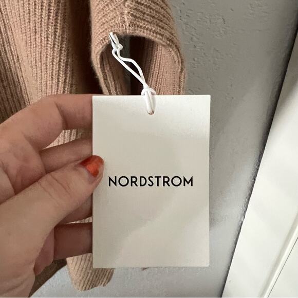 Nordstrom Wool & Cashmere Knit Hoodie in Camel - Picture 5 of 8